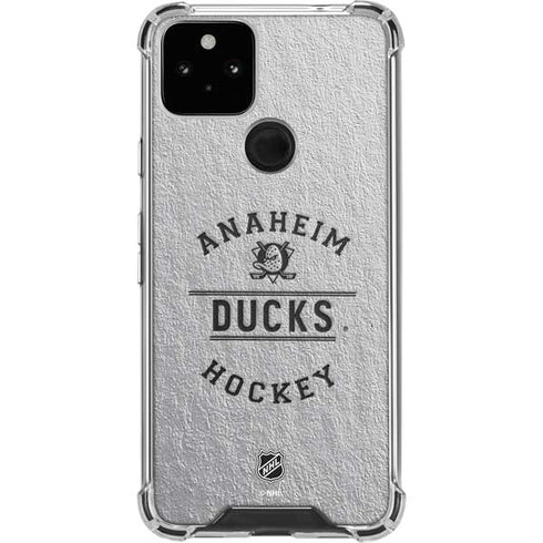 NHL Anaheim Ducks Black Text Google Pixel 5 Clear Case